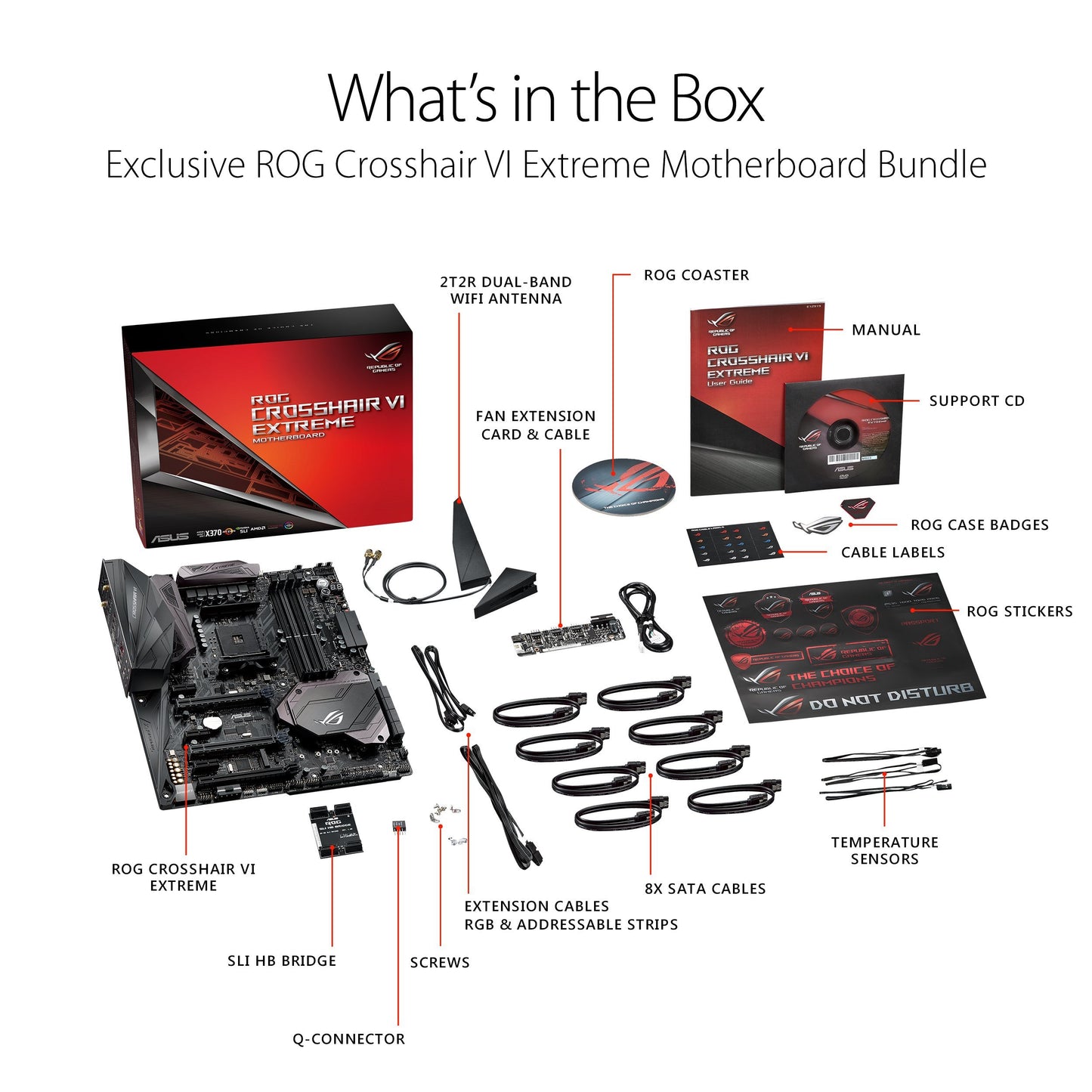 ASUS ROG Crosshair VI Extreme AMD Ryzen AM4 DDR4 M.2 USB 3.1 EATX X370 Motherboard with onboard 802.11AC WiFi and Aura Sync RGB Lighting