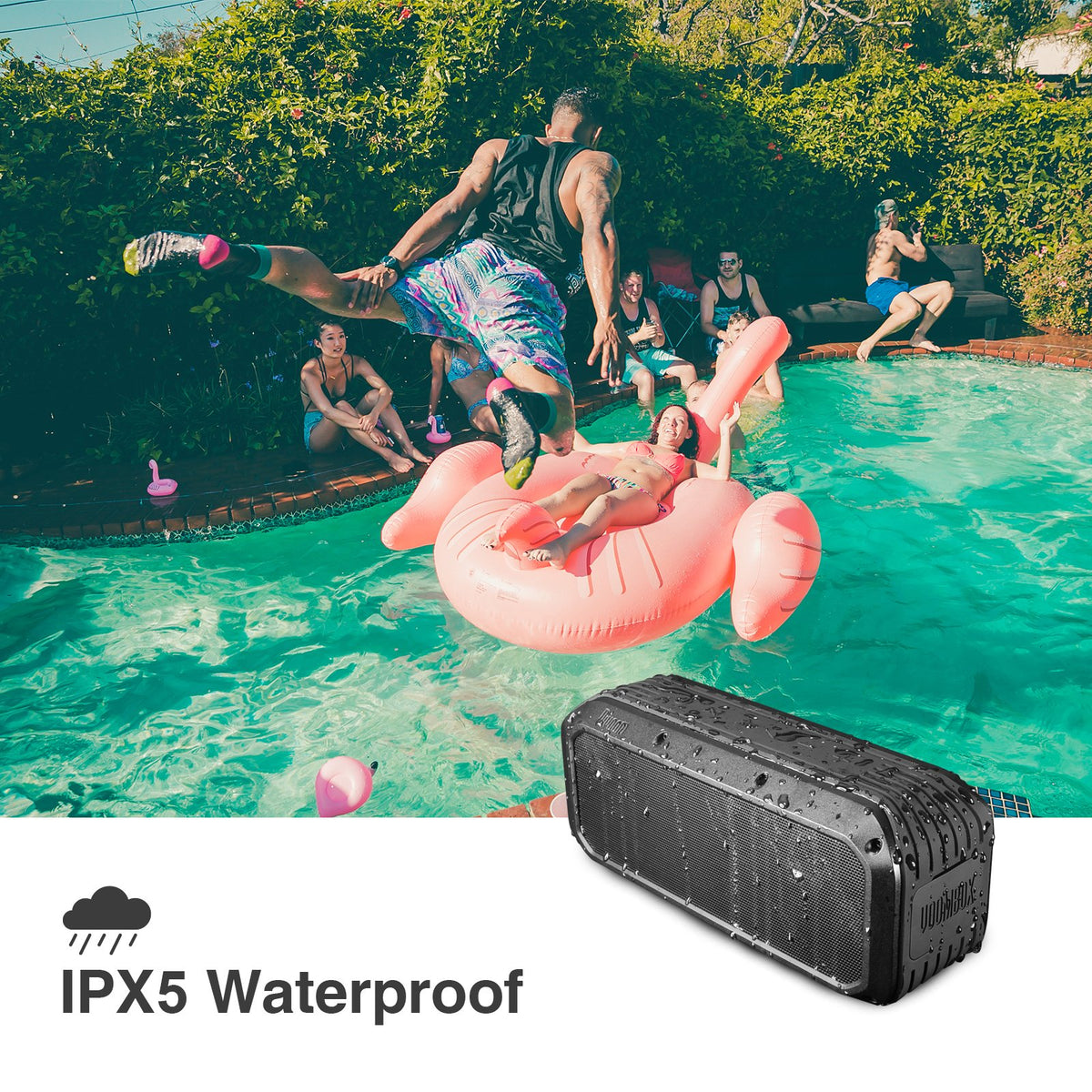Divoom Voombox-Power-Bluetooth Portable Speaker, Powerful bass, Crystal Clear Stereo Sound, Power Bank, Wireless Range, Microphone, IPX5,
