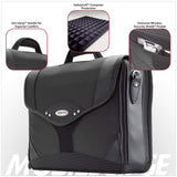 Mobile Edge Black Select Laptop Briefcase 15.6 Inch PC, 17 Inch Mac, SafetyCellTM Computer Protection Compartment, Gel-eGripTM Comfort Handle, for Men, Women, Business, Students MEBCS1