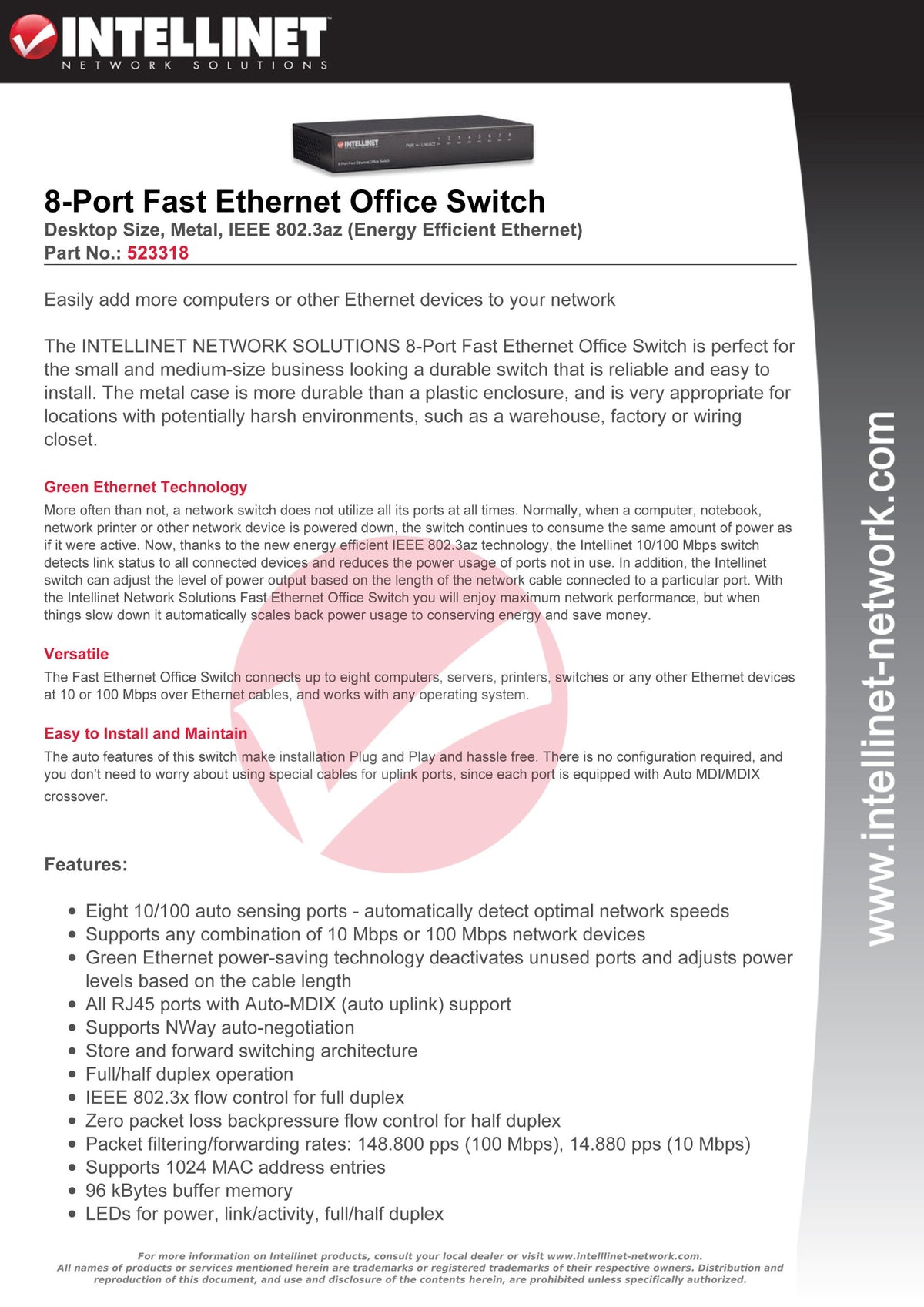 Manhattan Intellinet Ethernet Media Converter (506533)