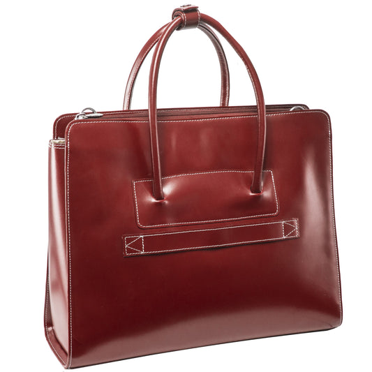 McKleinUSA LAKE FOREST 94336 Red Leather Women's Case w/ Removable Sleeve