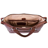 McKlein Arcadia, Top Grain Cowhide Leather, Slim Laptop Briefcase, Brown (88764)