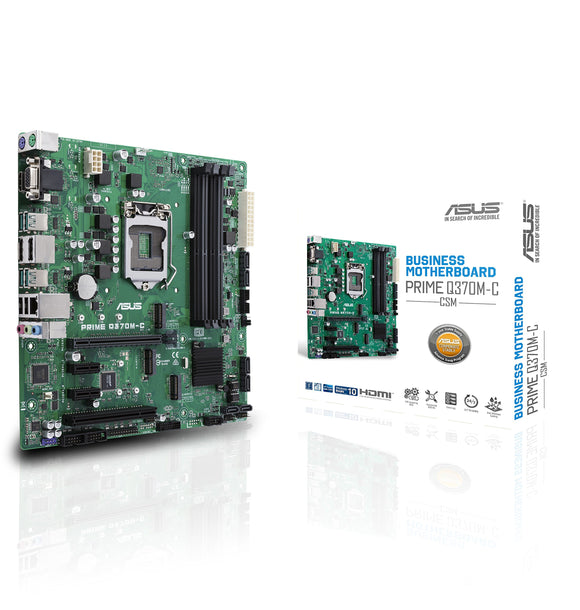 ASUS Prime Q370M-C/CSM LGA1151 (300 Series) DDR4 DP HDMI VGA SATA 6GB/s USB 3.1 Gen2 MicroATX CSM Motherboard