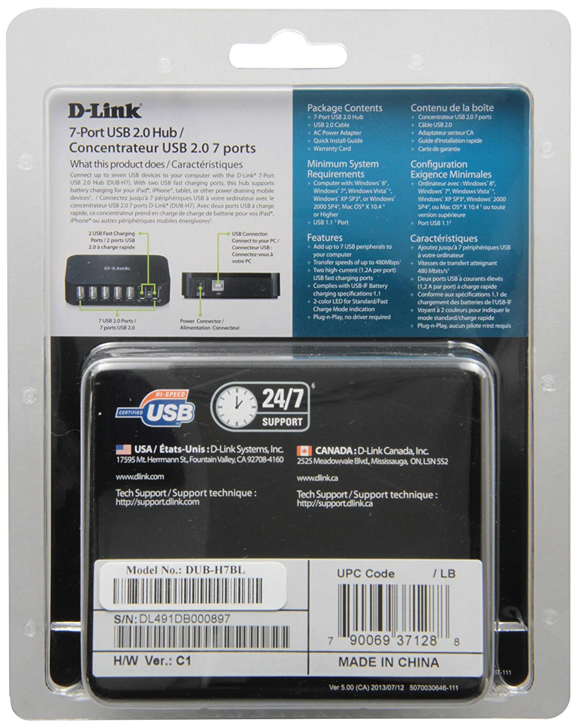 HUB USB 2.0 7P
