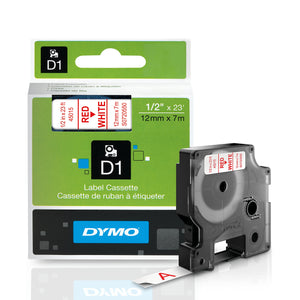 DYMO Standard D1 Labeling Tape for LabelManager Label Makers, Black Print on Clear Tape, 1/4'' W x 23' L, 1 Cartridge (43610)