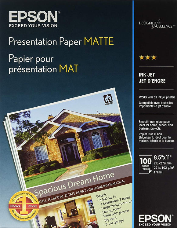 Epson Photo paper - Letter A Size (8.5 in x 11 in) - 105 g/m2