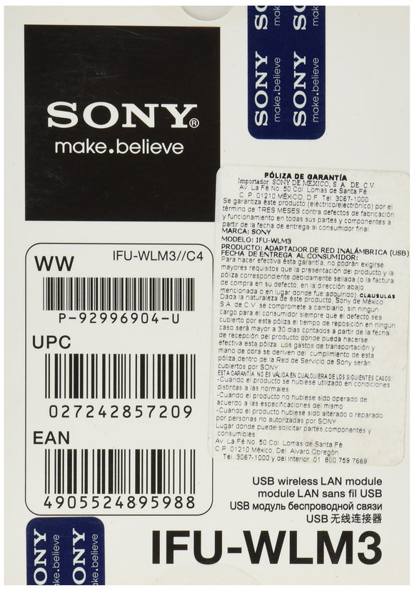 Sony IFUWLM3 USB - Wi-Fi Adapter