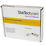 StarTech.com USB to Stereo Audio Adapter Converter - USB stereo Adapter - USB External sound Card - Laptop sound Card (ICUSBAUDIO)