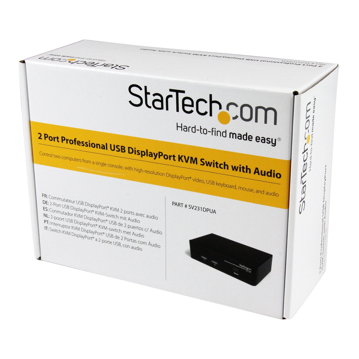 StarTech.com SV231DPUA 2-Port Professional USB DisplayPort KVM Switch with Audio