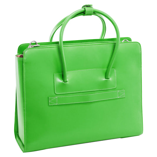 McKleinUSA 94331 LAKE FOREST Leather Women's Case with Removable Sleeve, Green