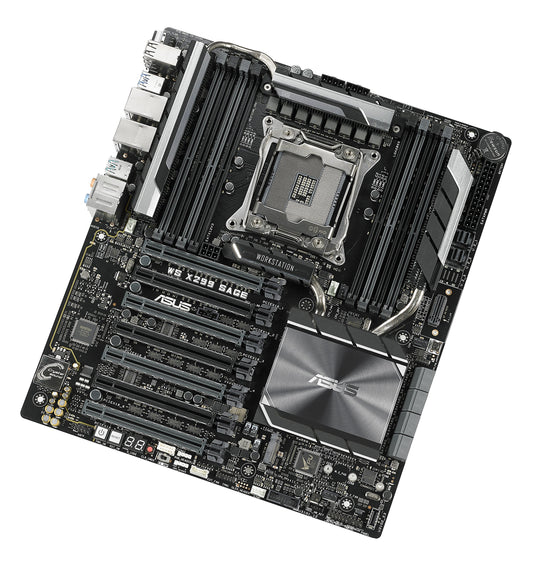 ASUS WS X299 SAGE LGA2066 DDR4 M.2 U.2 X299 CEB Motherboard for Intel Core X-Series Processors with Quad-GPU Support, DDR4 4200MHz, Dual M.2 & U.2 Support