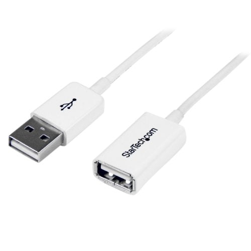 StarTech.com 3m USB 2.0 1 x USB A Male to A Female Extension Cable Cord - White (USBEXTPAA3MW)