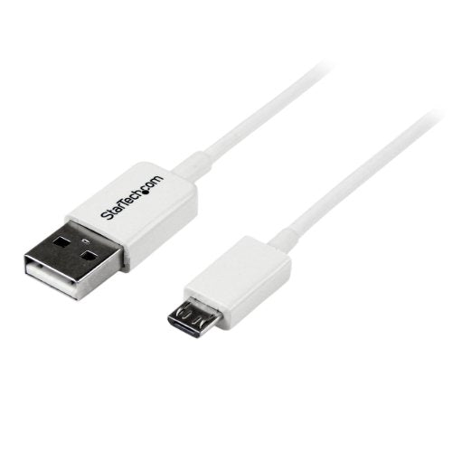 StarTech.com 0.5-Meter Micro USB A to B Cable Cord - White (USBPAUB50CMW)