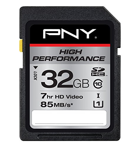 PNY High Performance 32GB SDHC Class 10 UHS-I up to 85MB/sec - P-SDHC32GU185-GE