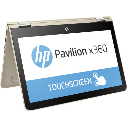 HP Pavilion x360 13-u000 13-u020ca 13.3" Touchscreen 2 in 1 Notebook - 1366 x 768 - Core i3 i3-6100U - 4 GB RAM - 500 GB HDD - Ash Silver, Modern Golden - Windows 10 Home 64-bit - Intel HD Graphics 520 Bluetooth