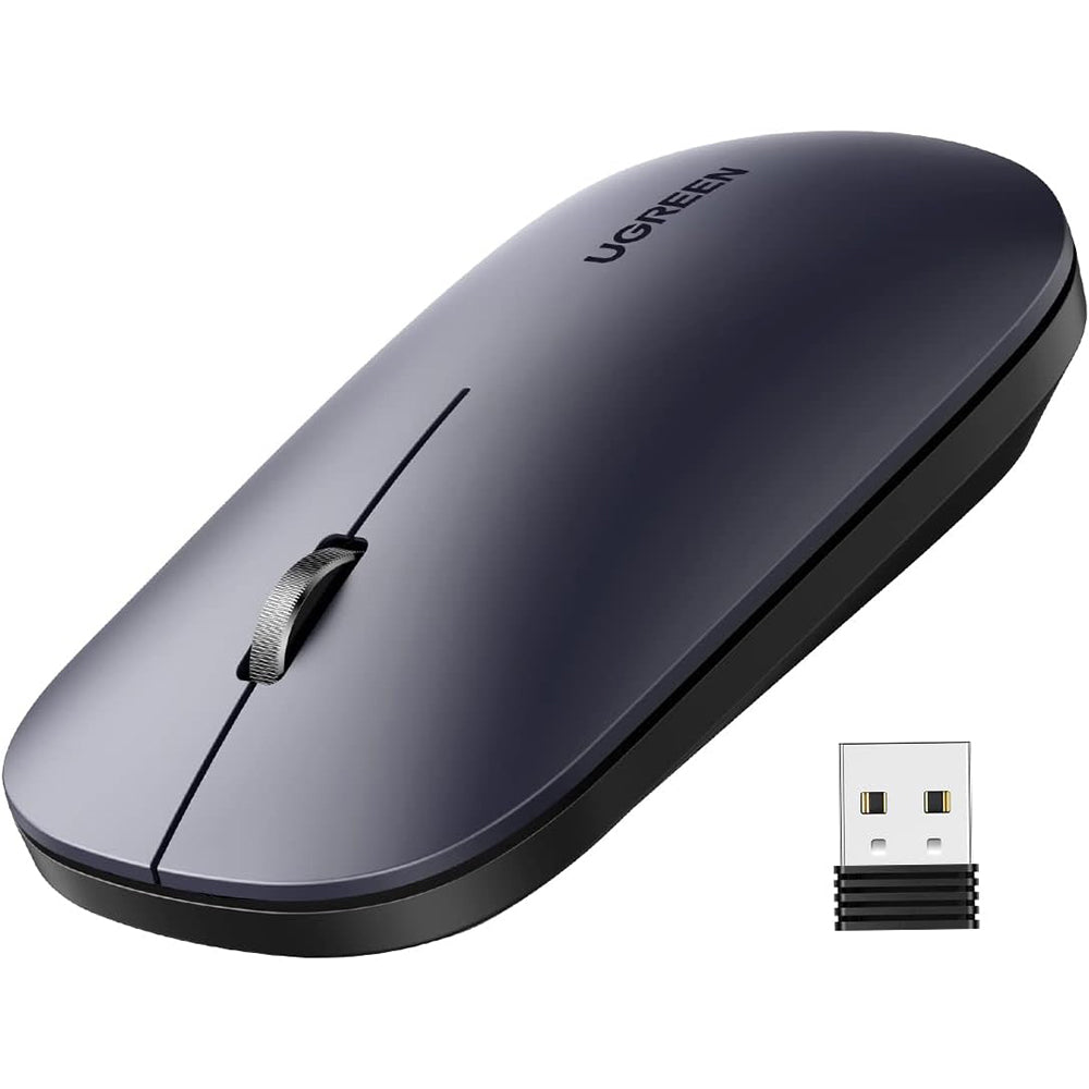 Portable Wireless Mouse - Gray Black