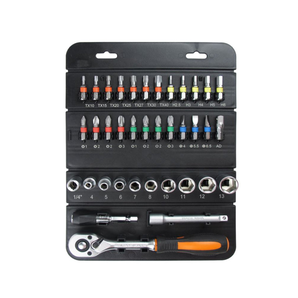 37Pcs 1/4 Dr.Socket and Bit Set
