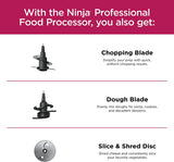 Ninja Professional Plus Food Processor 850-watts With Auto-iq Preset Programs Chop Puree Dough Slice Shred With A 9-cup Capacity And A Silver Stainless Finish (bn600c)