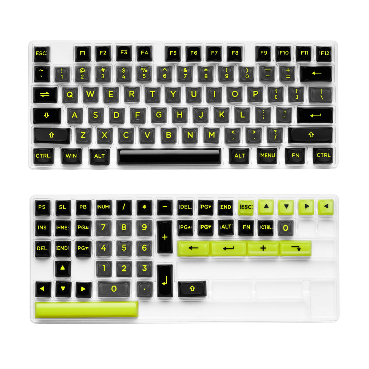 3D Polycarbonate Keycaps - ACID REWIND