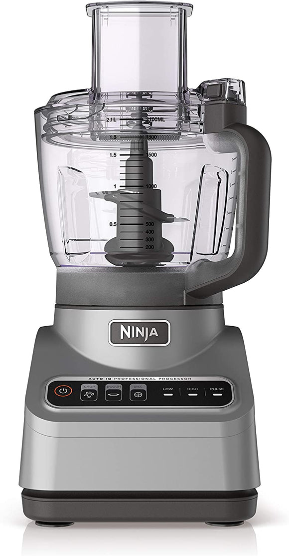 Ninja Professional Plus Food Processor 850-watts With Auto-iq Preset Programs Chop Puree Dough Slice Shred With A 9-cup Capacity And A Silver Stainless Finish (bn600c)