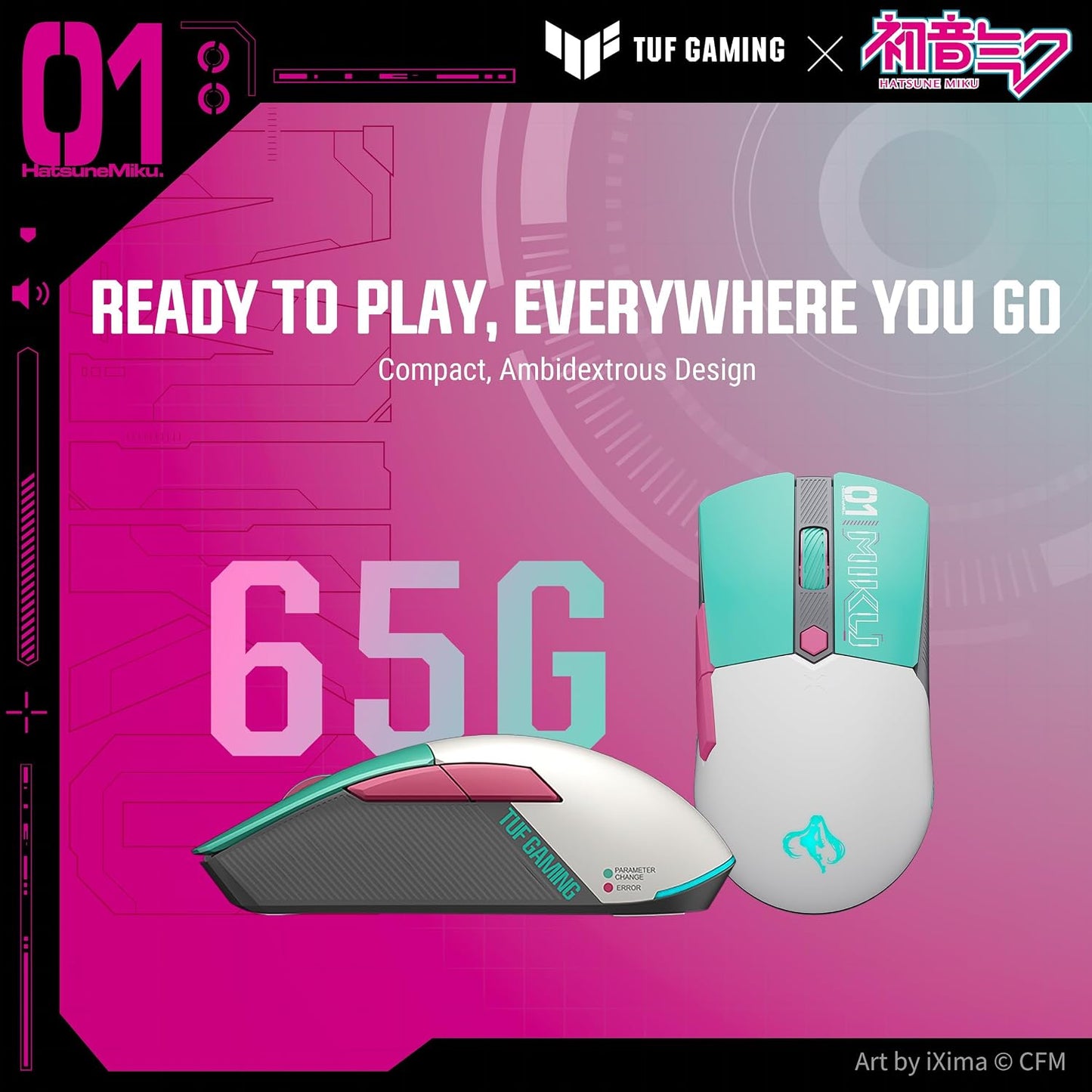 ASUS TUF Hatsune Miku Edition Mini Wireless Gaming Mouse