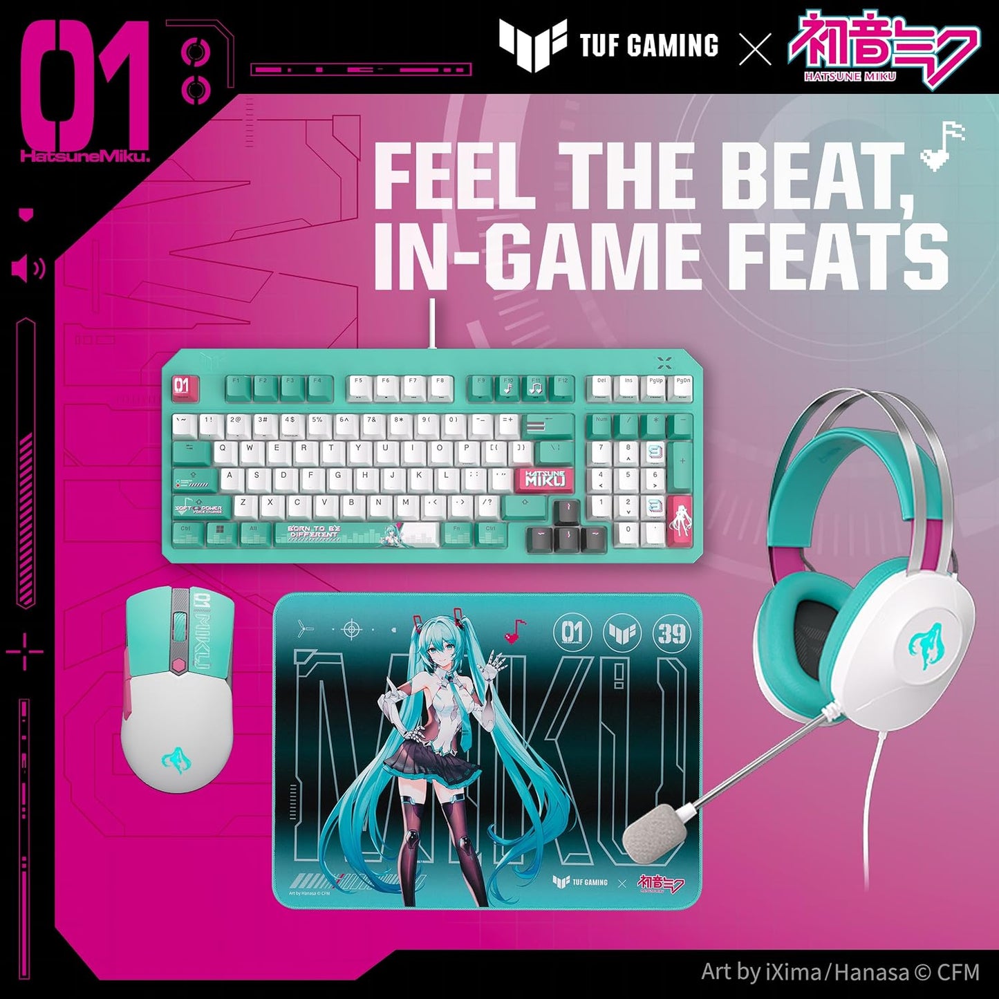 ASUS TUF Hatsune Miku Edition Mini Wireless Gaming Mouse