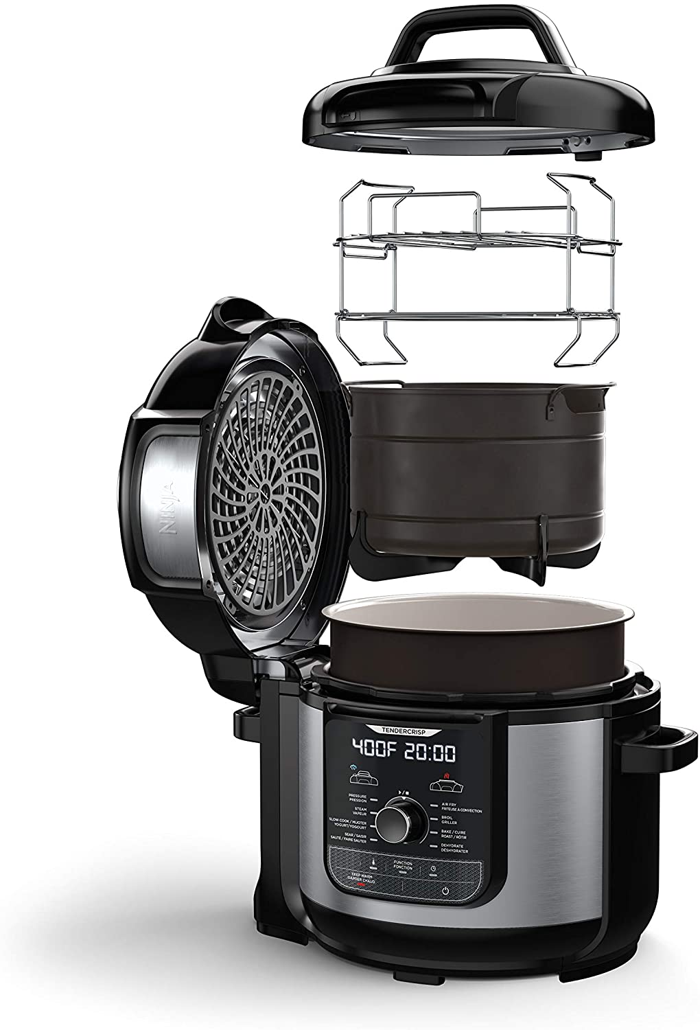 Ninja Fd401c Foodi 8-qt. (7.6l) 12-in-1 Deluxe Xl Pressure Cooker & Air Fryer - Stainless Steel (canadian Version)