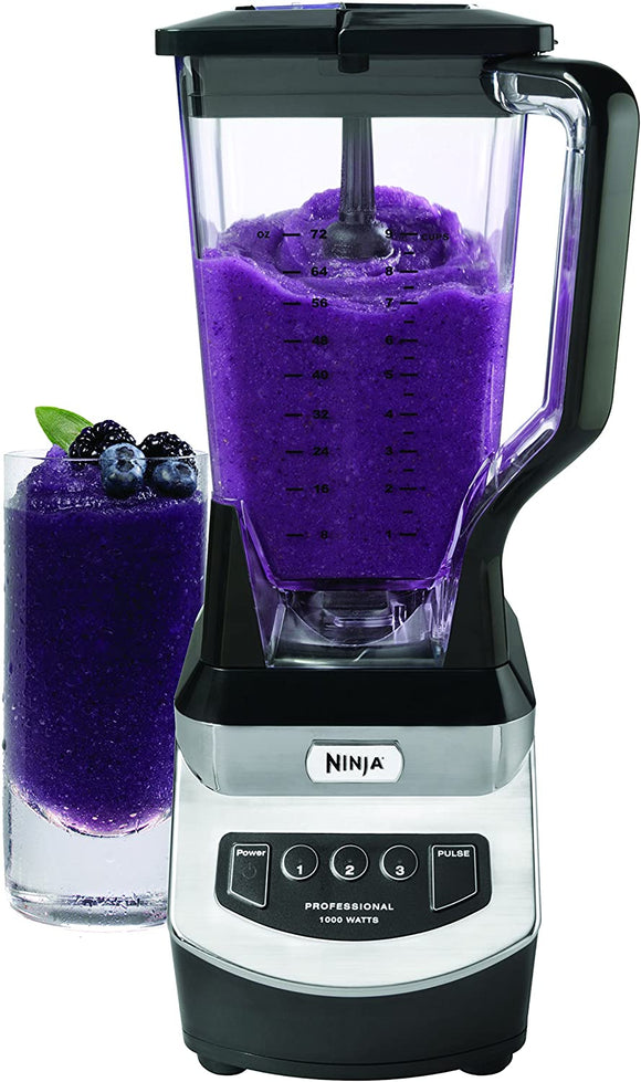 Ninja Nj600wmc Professional Blender, 72 Oz Pitcher, Black/silver, 900w