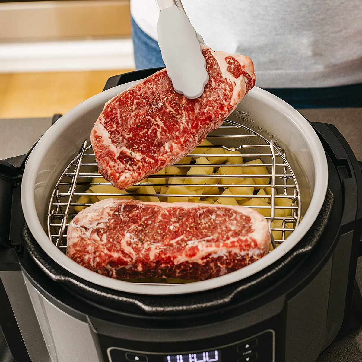 Ninja Op301c, Foodi 9-in-1 Pressure, Slow Cooker, Air Fryer And More, With 6.5 Quart (6.2l) Capacity And 45 Recipe Book, Black/gray, 1460w