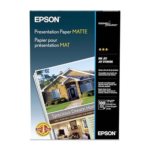 EPSON PRESENTATION PAPER MATTE B SIZE 11X17 100 SHEETS