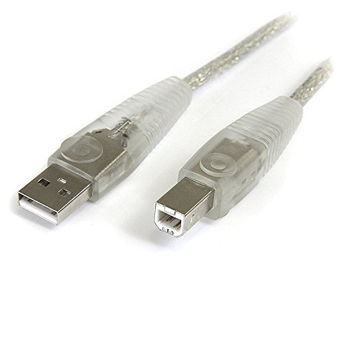15 ft Transparent USB 2.0 Cable - A to B N/A.