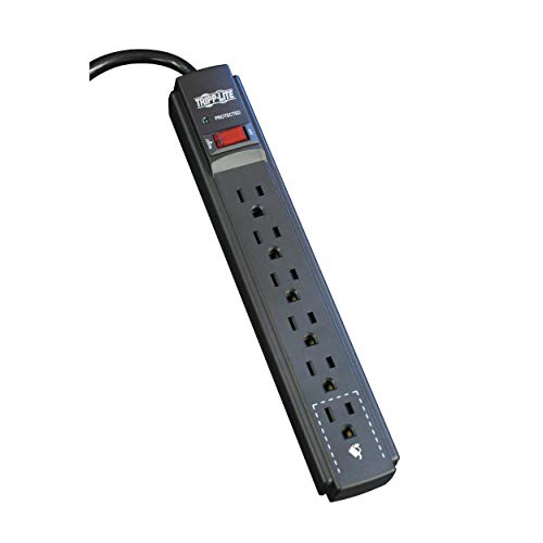 PROTECT IT BLK SURGE 6 OUTLET (3 TRANSFORMERS) 6FT CORD 750 J