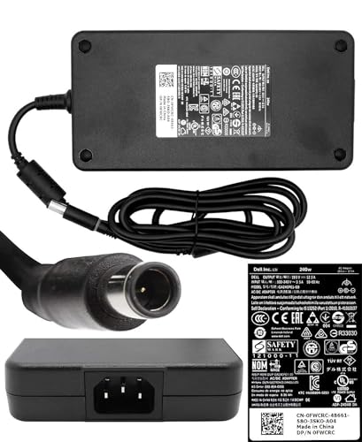 Dell AC Adapter 240 Watt Original FWCRC for Alienware Area-51 M17x / M17-R1 / M17X / M17X-R3; Asus G70 / G70S / G70SG Precision M6400, M6500, M6600