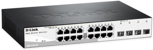 WEBSMART GIGABIT SWITCH. 16 PORT 10/100/1000 BASE-T PORTS WITH 4 SFP PORTS -  AND