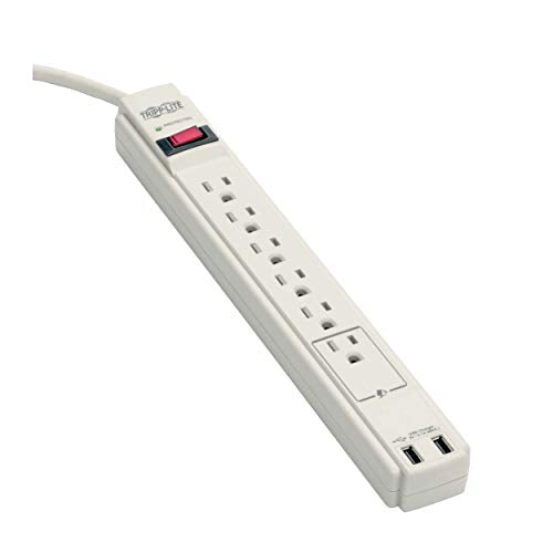 PROTECT IT! SURGE PROTECTOR 6OUT USB $20K 6FT CORD 990 JOULE