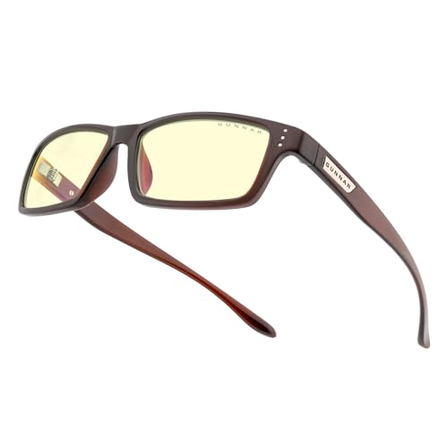 GUNNAR OPTIKS AC RIO-00201 RIOT ESPRESSO FRAME AMBER TINT GUNNAR-FOCUS RETAIL