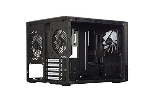 Fractal Design Node 804 - Black - Cube Compact Computer Case - mATX - High Airflow - Modular Interior - 3X Fractal Design Silent R2 120mm Fans Included - USB 3.0 -Window Side Panel