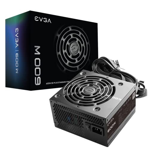 EVGA POWER SUPPLY 100-W1-0600-K1 600W 80+ +12V 120MM FAN RETAIL