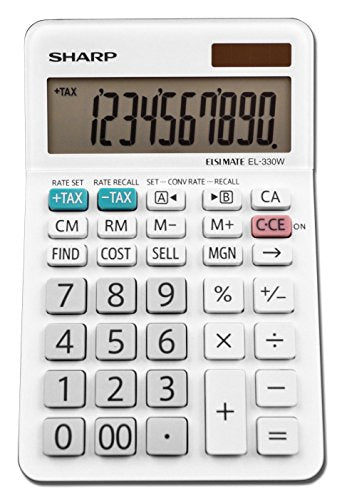 SHARP EL330WB TWIN POWER XL 10-DIGIT DISPLAY