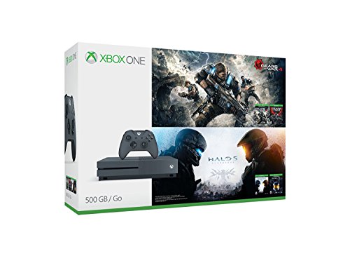Microsoft Xbox One S 500GB Console - Gears of War & Halo Special Edition Bundle
