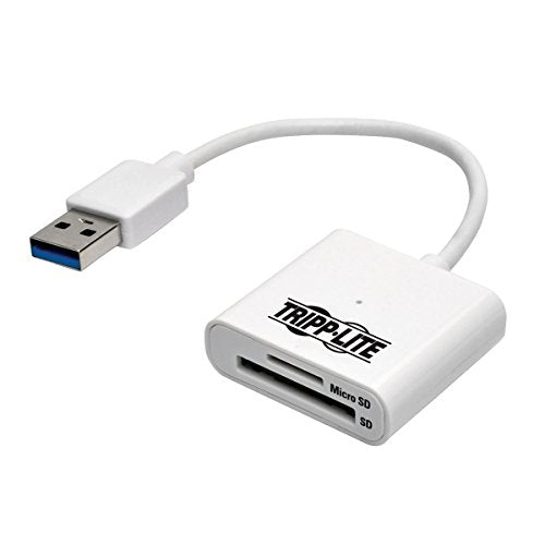 USB 3.0 SUPERSPEED SD/MICRO SD MEMORY CARD MEDIA READER WITH BUILT-IN CABLE -  6 I