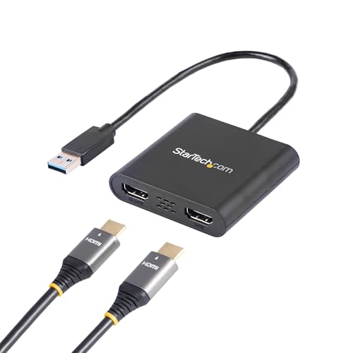USB to HDMI Adapter - USB to Dual HDMI Adapter - 4K - Use this USB adapter to co