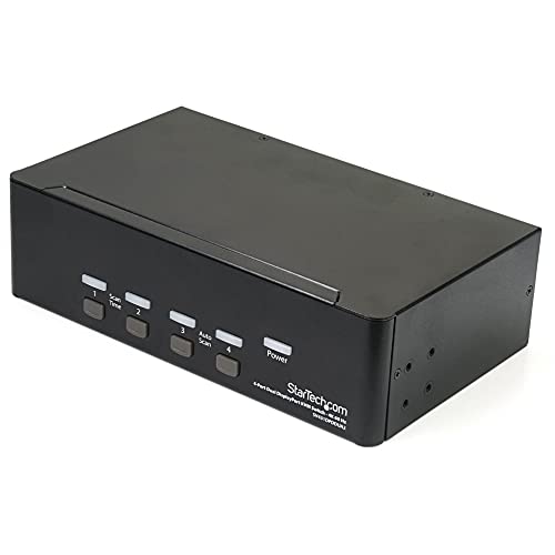 THIS 4 PORT DUAL DISPLAYPORT KVM SWITCH COMBINES DUAL 4K 60HZ DISPLAYS WITH KVM (Like New)