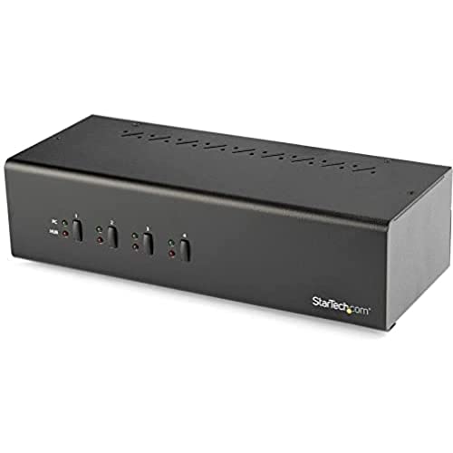 4PORT DUAL MONITOR DVI KVM SWITCH USB 3.0 HUB TAA COMP