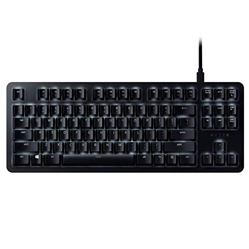 BlackWidow Lite Mechanical Tenkeyless Keyboard: Orange Key Switches - Tactile & Silent - White Individual Key Lighting - Compact Design - Detachable Cable - Matte Black (Renewed) (Like New)