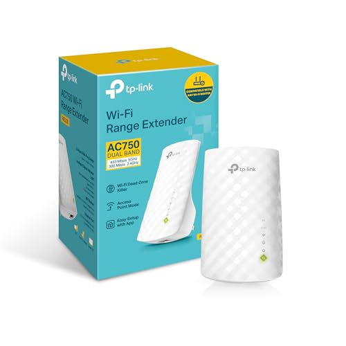 AC750 WiFi Range Extender. Dual band speeds up to 750Mbps -5GHz:Up to 433Mbps (Like New)