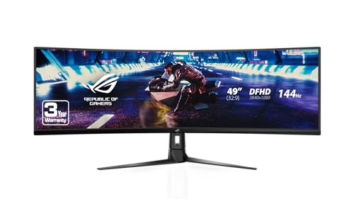 ASUS ROG Strix XG49VQ 49 -Curved Gaming FreeSync Monitor 144Hz Dual Full HD HD