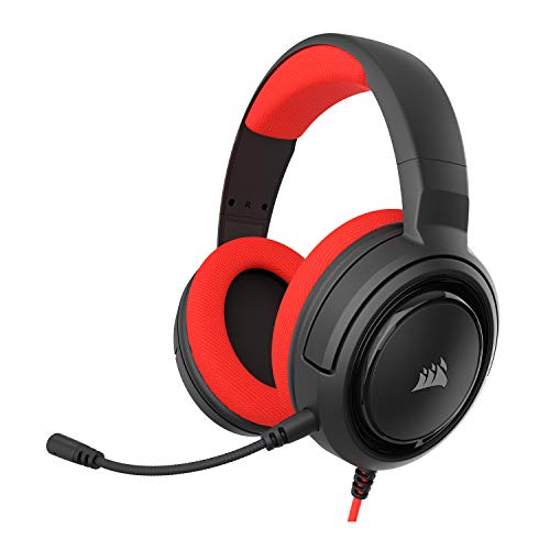 CORSAIR HS35 STEREO Gaming Headset -Red - 20Hz - 20 kHz Headphones Frequency Response - 100Hz - 10kHz Microphone Frequency Response - 2 years Warranty