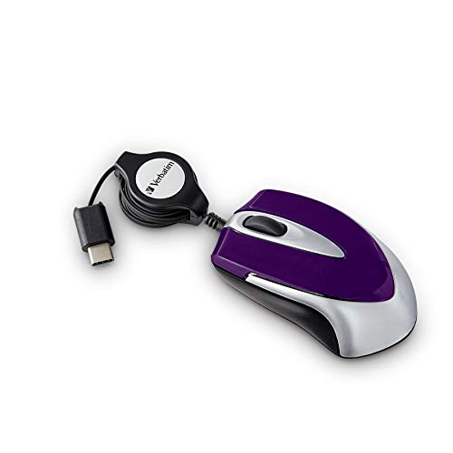 USB C MINI OPTICAL TRAVEL MOUSE PURPLE