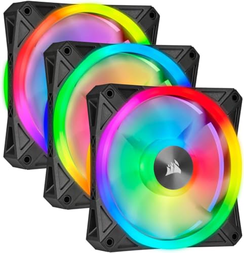 CORSAIR FAN CO-9050098-WW ICUE QL120 RGB 120MM PWM TRIPLE FAN W LIGHTING NODE (Like New)